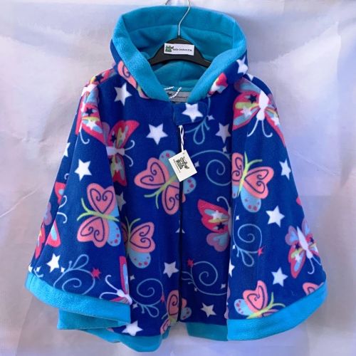 Poncho - butterfly aqua