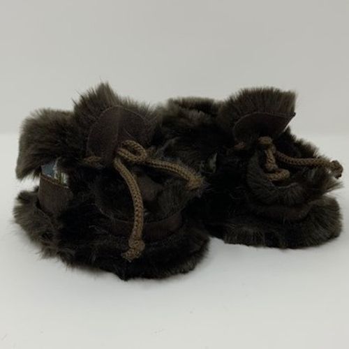 Faux fur moccasins